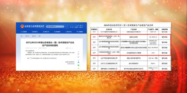 山东省首台（套）技术装备名单正式揭晓，济宁能源集团三家企业四项成果上榜